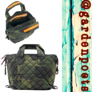 Micro Camo quilted nylon mini handbag MZ Wallace Sutton inspired like new